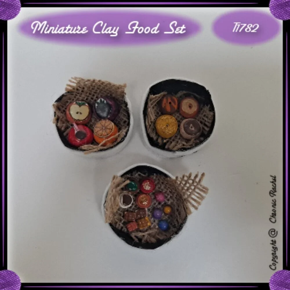 3-Pack Autumn Glued-Together Dessert Baskets